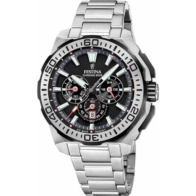 Festina, Armbanduhr, F20724/7 Chrono Bike, Schwarz, Silber, (Chronograph, 45.50 mm) Festina, Armbanduhr, F20724/7 Chrono Bike, Schwarz, Silber, (Chronograph, 45.50 mm)