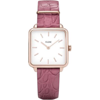 Cluse, Armbanduhr, La Tétragone Rosé Alligator, Rosa, (Analoguhr, 29 mm) Cluse, Armbanduhr, La Tétragone Rosé Alligator, Rosa, (Analoguhr, 29 mm)
