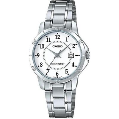 Casio Armbanduhr, Collection, Weiss, Silber, (Analoguhr, 30 mm) Casio Armbanduhr, Collection, Weiss, Silber, (Analoguhr, 30 mm)