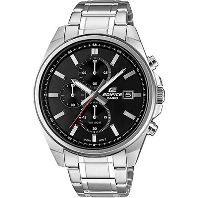 Casio Armbanduhr, Edifice, Silber, Schwarz, (Analoguhr, Chronograph, Sportuhr, 44 mm) Casio Armbanduhr, Edifice, Silber, Schwarz, (Analoguhr, Chronograph, Sportuhr, 44 mm)