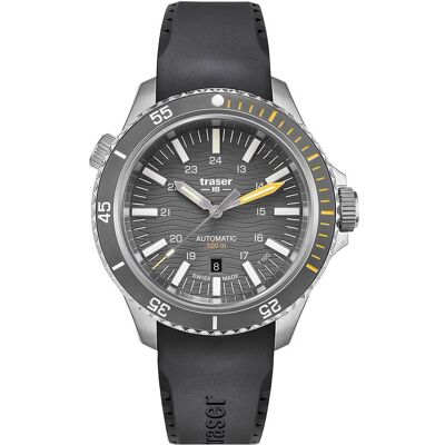 Traser, Armbanduhr, H3 110330 P67 Diver Automatik T100 Grey 46mm 50ATM, Grau, Silber, (Analoguhr, Swiss Made, 46 mm) Traser, Armbanduhr, H3 110330 P67 Diver Automatik T100 Grey 46mm 50ATM, Grau, Silber, (Analoguhr, Swiss Made, 46 mm)