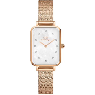 Daniel Wellington, Armbanduhr, Quadro Lumine Pressed Piano Rose Gold White, Rosa, (Analoguhr, 20 mm) Daniel Wellington, Armbanduhr, Quadro Lumine Pressed Piano Rose Gold White, Rosa, (Analoguhr, 20 mm)