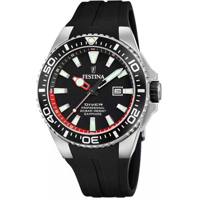 Festina, Armbanduhr, The Originals, Schwarz, Silber, (Analoguhr, 45 mm) Festina, Armbanduhr, The Originals, Schwarz, Silber, (Analoguhr, 45 mm)