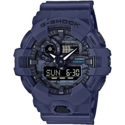 Casio Armbanduhr, GA-700CA-2A, Blau, (Analoguhr, 53 mm) Casio Armbanduhr, GA-700CA-2A, Blau, (Analoguhr, 53 mm)