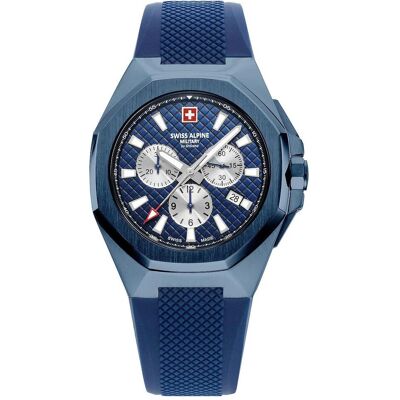 Swiss Alpine Military, Armbanduhr, 7005.9895 Typhoon, Blau, (Chronograph, 42 mm) Swiss Alpine Military, Armbanduhr, 7005.9895 Typhoon, Blau, (Chronograph, 42 mm)