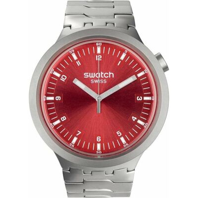 Swatch, Armbanduhr, Unisex-Uhr Schwarz Silber, Schwarz, Silber, (Analoguhr, Swiss Made, 47 mm) Swatch, Armbanduhr, Unisex-Uhr Schwarz Silber, Schwarz, Silber, (Analoguhr, Swiss Made, 47 mm)
