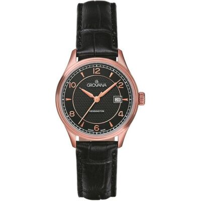 Grovana, Armbanduhr, Kensington Classic-Kollektion – Schweizer Quarzuhrwerk, Schwarz, (Swiss Made) Grovana, Armbanduhr, Kensington Classic-Kollektion – Schweizer Quarzuhrwerk, Schwarz, (Swiss Made)