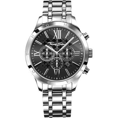Thomas Sabo, Armbanduhr, Herrenuhr Rebel, Silber, (Analoguhr, Chronograph, 43 mm) Thomas Sabo, Armbanduhr, Herrenuhr Rebel, Silber, (Analoguhr, Chronograph, 43 mm)