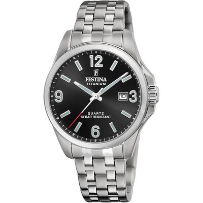 Festina, Armbanduhr, F20696/3, Schwarz, Silber, (Analoguhr, 41 mm) Festina, Armbanduhr, F20696/3, Schwarz, Silber, (Analoguhr, 41 mm)