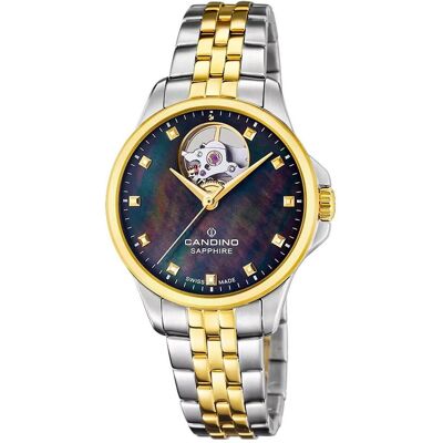 Candino, Armbanduhr, Automatic, Gold, Silber, Schwarz, (Analoguhr, 34 mm) Candino, Armbanduhr, Automatic, Gold, Silber, Schwarz, (Analoguhr, 34 mm)