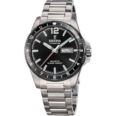 Festina, Armbanduhr, F20698/4, Schwarz, Silber, (Analoguhr, 43 mm) Festina, Armbanduhr, F20698/4, Schwarz, Silber, (Analoguhr, 43 mm)