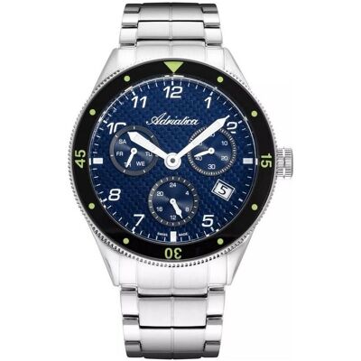 Adriatica, Armbanduhr, Zegarek Zegarek męski A8322.5125QF srebrny, Blau, Schwarz, Silber, (Chronograph, Swiss Made, 43 mm) Adriatica, Armbanduhr, Zegarek Zegarek męski A8322.5125QF srebrny, Blau, Schwarz, Silber, (Chronograph, Swiss Made, 43 mm)