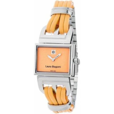 Laura Biagiotti, Armbanduhr, Damenuhr LB0046L-05 (Ø 28 mm), Silber, Orange, (28 mm) Laura Biagiotti, Armbanduhr, Damenuhr LB0046L-05 (Ø 28 mm), Silber, Orange, (28 mm)