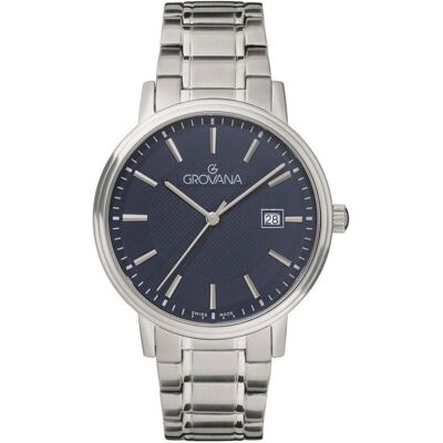 Grovana, Armbanduhr, Kensington Traditional-Kollektion – in der Schweiz hergestellte Quarzuhr, Blau, (Swiss Made) Grovana, Armbanduhr, Kensington Traditional-Kollektion – in der Schweiz hergestellte Quarzuhr, Blau, (Swiss Made)