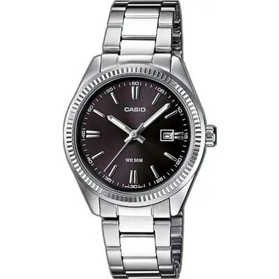 Casio Armbanduhr, Collection - LTP-1302D-1A1, Silber, Schwarz, (30 mm) Casio Armbanduhr, Collection - LTP-1302D-1A1, Silber, Schwarz, (30 mm)