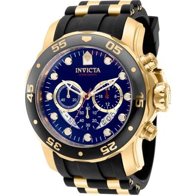Invicta, Armbanduhr, Pro Diver - 37229, Gold, Blau, Rot, Schwarz, (Chronograph, 48 mm) Invicta, Armbanduhr, Pro Diver - 37229, Gold, Blau, Rot, Schwarz, (Chronograph, 48 mm)