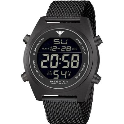 KHS Inceptor Black Steel Digital Herrenuhr - Armbanduhr KHS Inceptor Black Steel Digital Herrenuhr - Armbanduhr