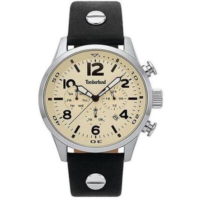 Timberland Armbanduhr, Jenness TBL.15376JS/07 Herrenuhr Dualtimer, Gold, Schwarz, Braun, Grau, Silber, (44 mm) Timberland Armbanduhr, Jenness TBL.15376JS/07 Herrenuhr Dualtimer, Gold, Schwarz, Braun, Grau, Silber, (44 mm)