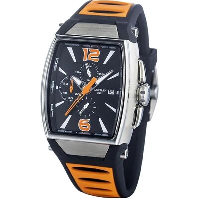 Locman, Armbanduhr, Italy Herrenuhr Tremila Chrono orange Ref. 0550, Orange, (Chronograph, 50 mm) Locman, Armbanduhr, Italy Herrenuhr Tremila Chrono orange Ref. 0550, Orange, (Chronograph, 50 mm)