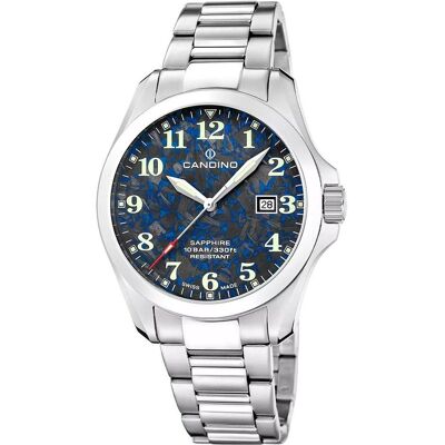 Candino, Armbanduhr, Field, Silber, Türkis, Blau, (Analoguhr, 41.50 mm) Candino, Armbanduhr, Field, Silber, Türkis, Blau, (Analoguhr, 41.50 mm)