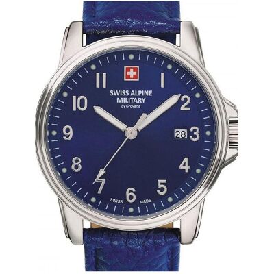 Swiss Alpine Military, Armbanduhr, 7011.1535 Herren 40mm 10ATM, Blau, (Analoguhr, 40 mm) Swiss Alpine Military, Armbanduhr, 7011.1535 Herren 40mm 10ATM, Blau, (Analoguhr, 40 mm)