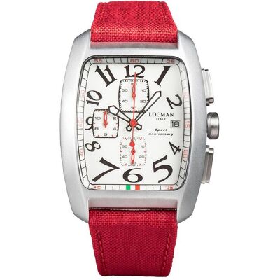 Locman, Armbanduhr, Italy Herrenuhr Sport Anniversary Chrono rot Ref. 0470, Rot, (Chronograph, 37 mm) Locman, Armbanduhr, Italy Herrenuhr Sport Anniversary Chrono rot Ref. 0470, Rot, (Chronograph, 37 mm)