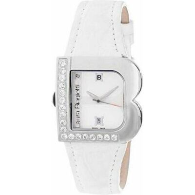 Laura Biagiotti, Armbanduhr, Damenuhr LB0001L-BL (Ø 33 mm), Silber, Weiss, (Analoguhr, 33 mm) Laura Biagiotti, Armbanduhr, Damenuhr LB0001L-BL (Ø 33 mm), Silber, Weiss, (Analoguhr, 33 mm)