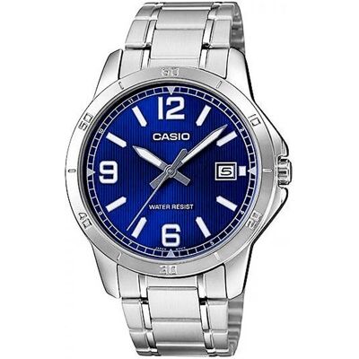 Casio Armbanduhr, Standard, Blau, Weiss, Grau, Silber, (30 mm) Casio Armbanduhr, Standard, Blau, Weiss, Grau, Silber, (30 mm)