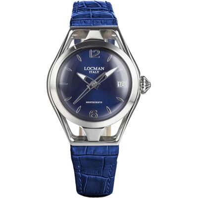 Locman, Armbanduhr, Italy Damenuhr Montecristo Lady blau Ref. 0526, Blau, (Analoguhr) Locman, Armbanduhr, Italy Damenuhr Montecristo Lady blau Ref. 0526, Blau, (Analoguhr)