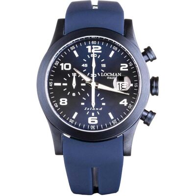 Locman, Armbanduhr, Italy Herrenuhr Island Chrono Ref. 0618B02S, Blau, (Chronograph, 40 mm) Locman, Armbanduhr, Italy Herrenuhr Island Chrono Ref. 0618B02S, Blau, (Chronograph, 40 mm)