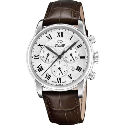 Jaguar, Armbanduhr, Acamar, Braun, Beige, Silber, (Analoguhr, 42 mm) Jaguar, Armbanduhr, Acamar, Braun, Beige, Silber, (Analoguhr, 42 mm)