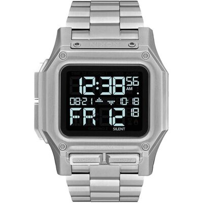 Nixon, Armbanduhr, Regulus SS Black, Silber, (Digitaluhr, 46 mm) Nixon, Armbanduhr, Regulus SS Black, Silber, (Digitaluhr, 46 mm)