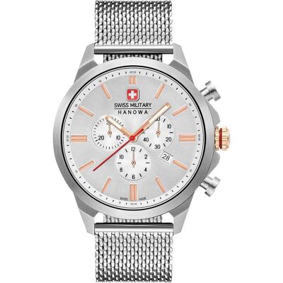 Swiss Military Hanowa, Armbanduhr, Chrono Classic II, Silber, (Chronograph, 45 mm) Swiss Military Hanowa, Armbanduhr, Chrono Classic II, Silber, (Chronograph, 45 mm)