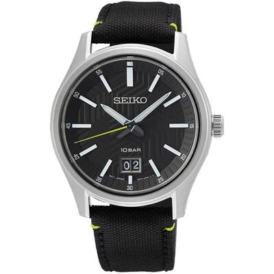 Seiko Armbanduhr, Quarz, Schwarz, (Analoguhr, 40 mm) Seiko Armbanduhr, Quarz, Schwarz, (Analoguhr, 40 mm)