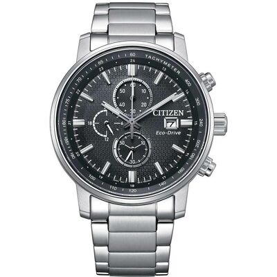 Citizen Armbanduhr, Cronografo Eco-Drive, Silber, (Chronograph, 43 mm) Citizen Armbanduhr, Cronografo Eco-Drive, Silber, (Chronograph, 43 mm)
