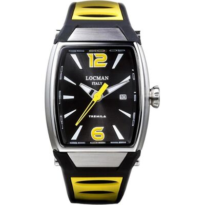 Locman, Armbanduhr, Italy Herrenuhr Tremila gelb Ref. 0552A, Schwarz, Gelb, (Analoguhr, 50 mm) Locman, Armbanduhr, Italy Herrenuhr Tremila gelb Ref. 0552A, Schwarz, Gelb, (Analoguhr, 50 mm)