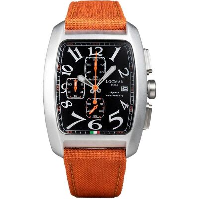 Locman, Armbanduhr, Italy Herrenuhr Sport Anniversary Chrono orange/schwarz Ref. 0470, Orange, Schwarz, (Chronograph, 37 mm) Locman, Armbanduhr, Italy Herrenuhr Sport Anniversary Chrono orange/schwarz Ref. 0470, Orange, Schwarz, (Chronograph, 37 mm)