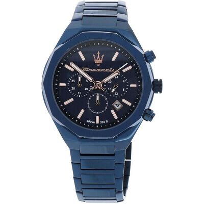 Maserati, Armbanduhr, Armbanduhr Chronograph Stile - R8873642008, Blau, (Chronograph, 45 mm) Maserati, Armbanduhr, Armbanduhr Chronograph Stile - R8873642008, Blau, (Chronograph, 45 mm)