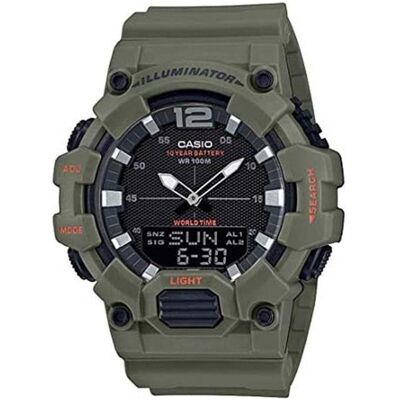 Casio Armbanduhr, MTP-VT01GL-3B, Schwarz, Silber, Grün, (Sportuhr, 46 mm) Casio Armbanduhr, MTP-VT01GL-3B, Schwarz, Silber, Grün, (Sportuhr, 46 mm)