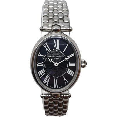 Frederique Constant, Armbanduhr, Mod. ART DECO OVAL, Schwarz, Silber, (Analoguhr) Frederique Constant, Armbanduhr, Mod. ART DECO OVAL, Schwarz, Silber, (Analoguhr)