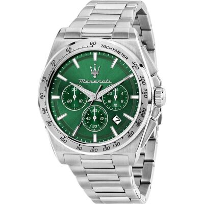 Maserati, Armbanduhr, Velocita Chronograph, Grün, Silber, (Analoguhr, Chronograph, 43 mm) Maserati, Armbanduhr, Velocita Chronograph, Grün, Silber, (Analoguhr, Chronograph, 43 mm)