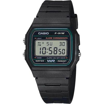Casio Armbanduhr, Retro Vintage - F-91W-3D, Schwarz, (35 mm) Casio Armbanduhr, Retro Vintage - F-91W-3D, Schwarz, (35 mm)