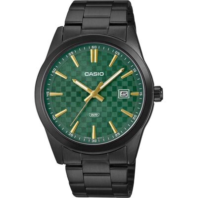 Casio Armbanduhr, Herrenuhr STANDARD DATE - CARBON LOOK DIAL - BLACK Serie (Ø 41 mm), Grün, Schwarz, Silber, (Analoguhr, 41 mm) Casio Armbanduhr, Herrenuhr STANDARD DATE - CARBON LOOK DIAL - BLACK Serie (Ø 41 mm), Grün, Schwarz, Silber, (Analoguhr, 41 mm)