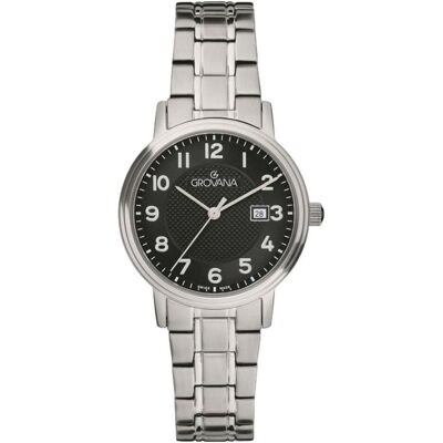 Grovana, Armbanduhr, Kensington Traditional-Kollektion – Montre-Quarz, hergestellt in der Schweiz, Schwarz, (Swiss Made) Grovana, Armbanduhr, Kensington Traditional-Kollektion – Montre-Quarz, hergestellt in der Schweiz, Schwarz, (Swiss Made)
