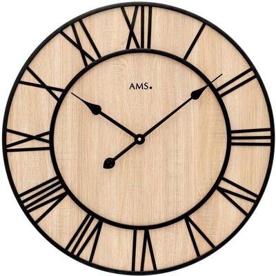 AMS W9649 Braune Wanduhr - Wanduhr AMS W9649 Braune Wanduhr - Wanduhr