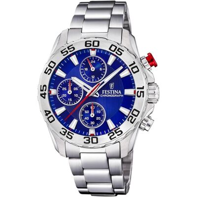 Festina, Armbanduhr, Junior, Silber, (Analoguhr, Chronograph, 37 mm) Festina, Armbanduhr, Junior, Silber, (Analoguhr, Chronograph, 37 mm)