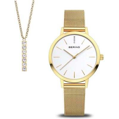 Bering Armbanduhr, 13434-334-GWP, Silber, Gold, (Analoguhr, 34 mm) Bering Armbanduhr, 13434-334-GWP, Silber, Gold, (Analoguhr, 34 mm)