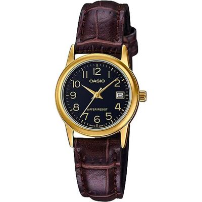 Casio Armbanduhr, Collection, Gold, Schwarz, Braun, (Analoguhr, 25 mm) Casio Armbanduhr, Collection, Gold, Schwarz, Braun, (Analoguhr, 25 mm)