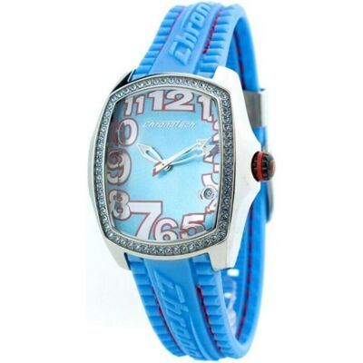 Chronotech, Armbanduhr, Damenuhr CT7016LS-13 (Ø 33 mm), Silber, Blau, (Analoguhr, 33 mm) Chronotech, Armbanduhr, Damenuhr CT7016LS-13 (Ø 33 mm), Silber, Blau, (Analoguhr, 33 mm)