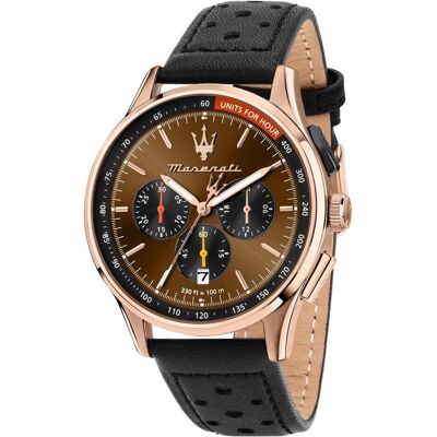 Maserati, Armbanduhr, Sorpasso, Beige, Schwarz, Braun, (Analoguhr, Chronograph, 42 mm) Maserati, Armbanduhr, Sorpasso, Beige, Schwarz, Braun, (Analoguhr, Chronograph, 42 mm)